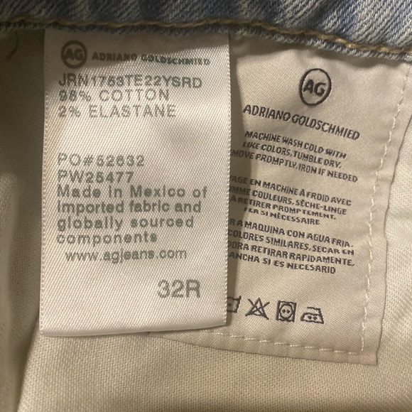 AG Isabelle High Waist Straight Leg Crop Lightwash Blue Jean Size 32 NWT - Picture 8 of 13